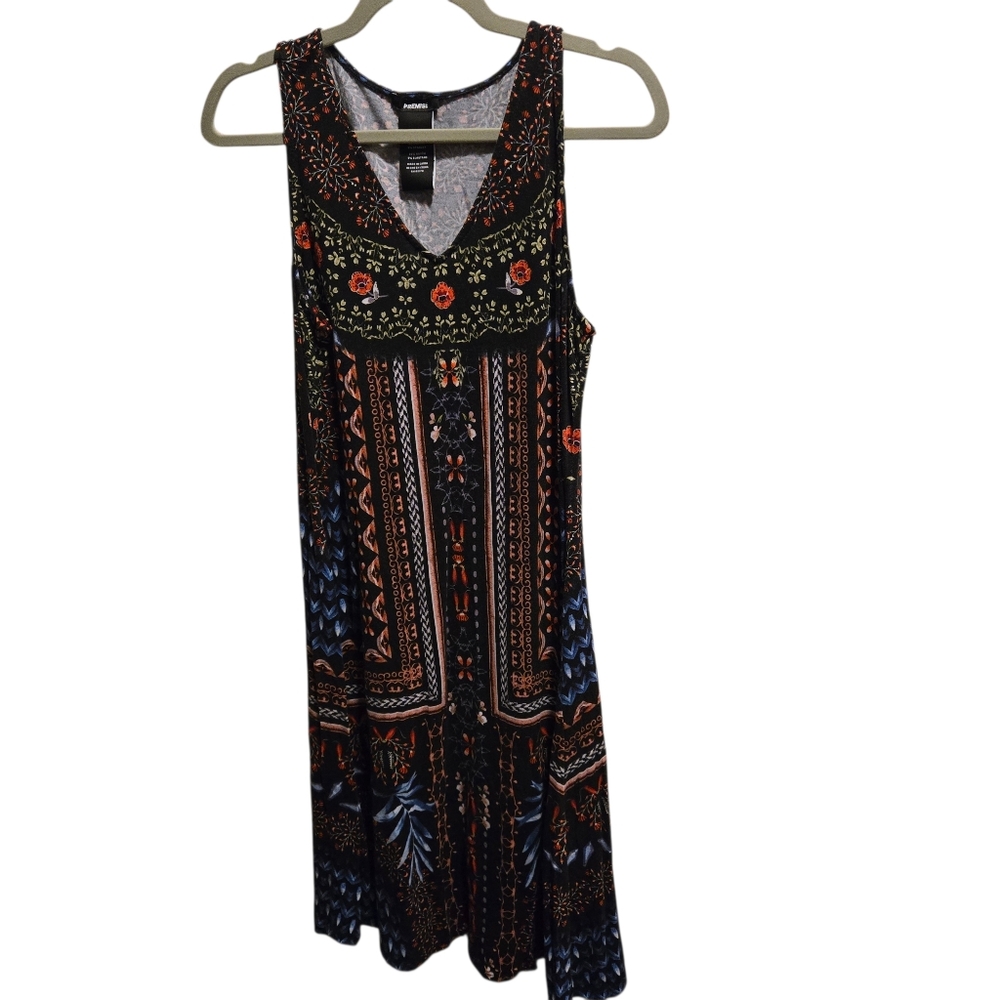 Premise Boho Sleeveless Dress with Patterned Design Ladies Medium